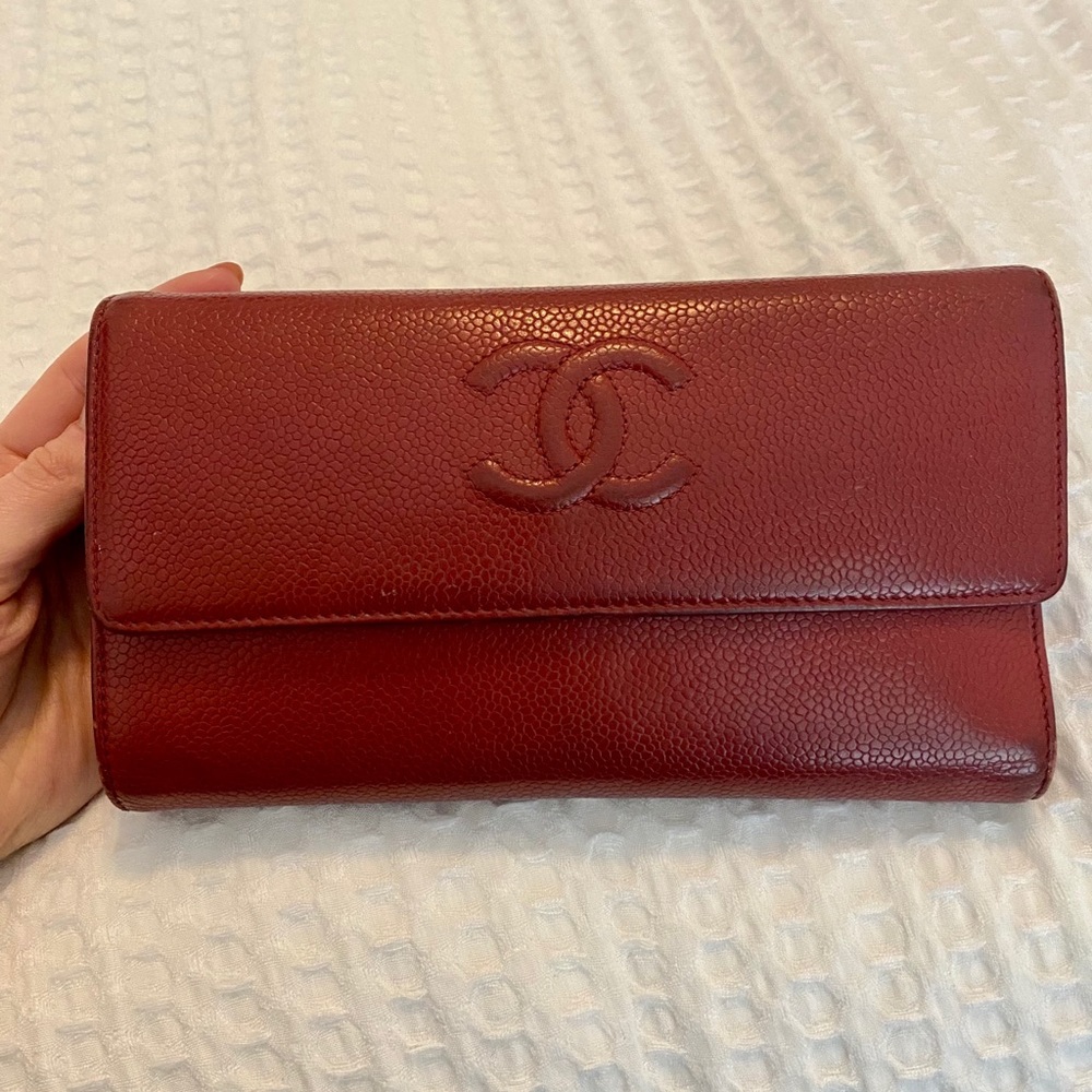 Chanel large flap wallet